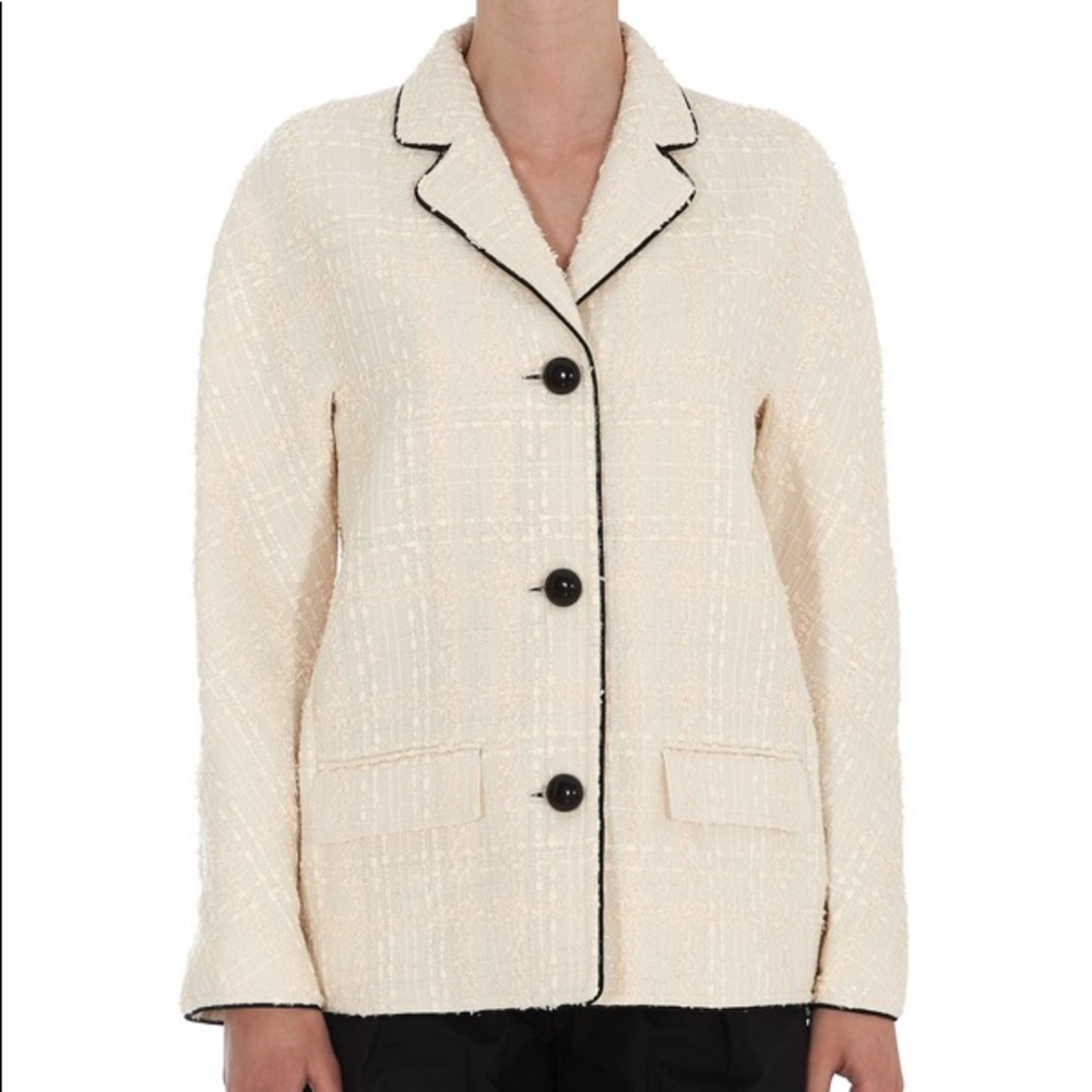 Tory Burch Plaid Tweed Jacket Blazer Size 8 NWT